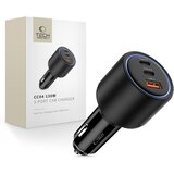 TECH-PROTECT CC04 3-PORTNI AVTOPOLNILEC ZA TELEFONE PD130W QC3.0, (5000306013) Cene