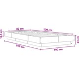  Krevetna konstrukcija s LED svjetlom Hrast artisan 80 x 200 cm | shoptok.hr