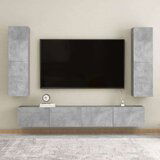 TV ormarić siva boja betona 30 5 x 30 x 110 cm od iverice | shoptok.hr