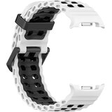 INF Združljiv silikonski pašček za Samsung Galaxy Watch8/Watch8 Classic - Ocean Band Style White+Black, (5000078854) | Shoptok.si