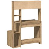  Radni stol s policama boja hrasta artisan 100x45x140 cm drveni | Eponuda.com