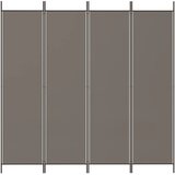 Sobna pregrada s 4 panela antracit 200 x 200 cm od tkanine | Eponuda.com
