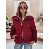 DStreet Kurtka damska zimowa sztruksowa TRENDYGLAM bordowa | Shoptok.si