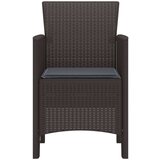  Vrtni stol Set 2 Rjava, Antracitna Plastika, Blazine Standard, (22015584) | Shoptok.si