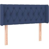  Vzglavje z ušesi modro 93x16x78/88 cm blago, (20952989) | Shoptok.si