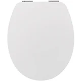 WC deska Kolorit (MDF, počasno spuščanje, bele barve)