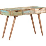 The Living Store Kozmetična mizica z ogledalom 112x45x76 cm trden predelan les - Mizica Za Ličenje, (21494806) | Shoptok.si