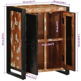 vidaXL Komoda Višebojna 55x35x70 cm Puno Obrađeno Drvo | shoptok.hr