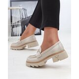 Resti Lacquered women's beige moccasins with decoration Sarix - Footwear | Shoptok.si