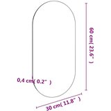 vidaXL Ogledalo 60x30 cm steklo | Shoptok.si