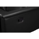 Støraa Črna sedežna garnitura iz umetnega usnja 222 cm Lund – | Shoptok.si