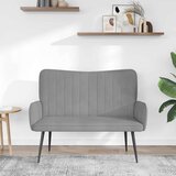  Kauč za dvoje Svijetlo siva 115 x 61 x 87 cm Baršun | shoptok.hr