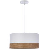 Candellux Lighting Bela viseča svetilka s tekstilnim senčnikom/s senčnikom iz furnirja ø 30 cm Bianco – Cene
