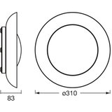 Osram LED prigušiva stropna svetiljka PLATE LED/19W/230V pr. 31 cm zelena | Eponuda.com