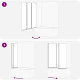  Ograda za tuš Crna i prozirna 130 x 130 cm Staklo otporno na udarce | shoptok.hr