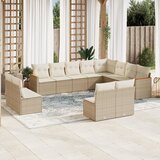 Maison Chic Seti vrtnega pohištva - Vrtna garnitura - Vrtni pohištvo set 12-delna z blazinami bež poli ratan, (21809784) | Shoptok.si