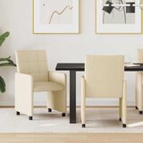  Blagovačke stolice s kotačima 2 pcs Krema 58 x 65 x 94 cm | shoptok.hr