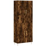 Maison Chic Visoka Komoda - Predalnik dimljen hrast 69,5x34x180 cm inženirski les, (21720860) | Shoptok.si
