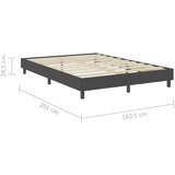 vidaXL Box spring okvir za krevet od tkanine sivi 160 x 200 cm | shoptok.hr