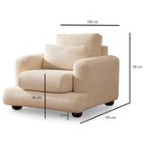 Atelier Del Sofa Fotelja River 105x90x100cm Bež | Eponuda.ba