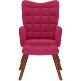  Stolica za opuštanje s osloncem za noge boja vina baršunasta | shoptok.hr