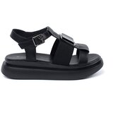 GOODIN Black leather elegant platform sandals Cijene