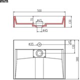  Umivaonik od lijevanih minerala/mramora 50 x 38 x 13 cm bijeli | shoptok.hr