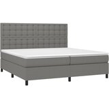  Krevet s oprugama i madracem tamnosivi 200 x 200 cm od tkanine | shoptok.hr
