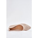 Boto Fabric Women's Ballet Flats Beige Zelira | shoptok.hr
