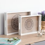  Drveni poslužavnici Mandala (2 komada) | shoptok.hr