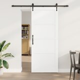 vidaXL Drsna vrata s kompletom opreme Bela 86x211 cm Trden les Bor, Notranja vrata 'ORKDAL'Bela 86x211x4 cm Trden les Bor | Shoptok.si