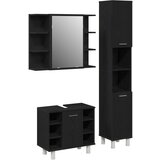 vidaXL set namještaja za kupaonicu od 3 dijela crni hrast konstruirano drvo | shoptok.hr