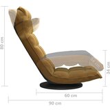  Okretna podna stolica smeđa baršunasta | shoptok.hr