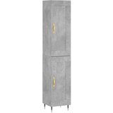Maison Chic Visoka omara - Komoda - Predalnik betonsko siva 34,5x34x180 cm inženirski les, (21720459) Cene