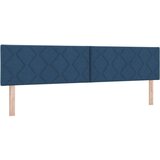  Postelja z vzmetnico z vzmetnico Modra 200 x 200 cm blago, (5000127926) | Shoptok.si