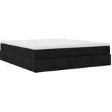  Otomanski krevet s madracem crni 180x200cm od tkanine | shoptok.hr