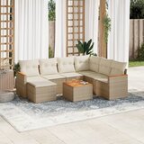 vidaXL 8-dijelni set vrtnih sofa od poliratana s jastucima bež | shoptok.hr