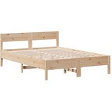 Krevet s regalom za knjige bez madraca 135x190 cm od borovine | Eponuda.ba