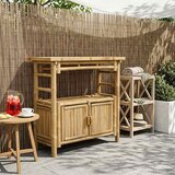  Konzolna stolica s policom Prirodna 80 x 35 x 75 cm Bambus | shoptok.hr