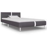 Maison Chic Posteljni okvir - Enojna postelja - Postelja za odrasle LED sivo umetno usnje 90x200 cm, (21693842) Cene