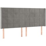  Box spring postelja z vzmetnico LED svetlo siva 200x200cm žamet, (20761159) | Shoptok.si