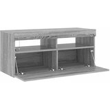 TV ormarić s LED svjetlima boja sivog hrasta sonome 90x35x40 cm | shoptok.hr