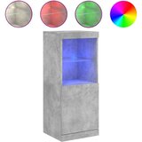 vidaXL Komoda s LED svjetlima siva boja betona 41x37x100 cm | shoptok.hr