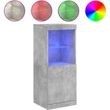 vidaXL Komoda z LED lučkami betonsko siva 41x37x100 cm | Shoptok.si