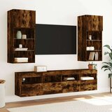  Zidni TV ormarić s LED svjetlima boja hrasta 40x30x40 cm | shoptok.hr