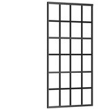  Klizna vrata od stakla ESG i aluminija 90 x 205 cm crna | shoptok.hr