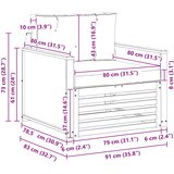  Srednja sofa za van Prirodna | shoptok.hr