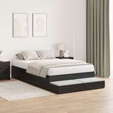  Okvir kreveta za pohranu Crni hrast Konstruirano drvo 120 x 190 cm | shoptok.hr