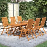  7-dijelni vrtni blagovaonski set od masivnog bagremovog drva 160-240 cm | shoptok.hr