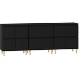  Komode 3 kom crne 60x35x70 cm od konstruiranog drva | shoptok.hr